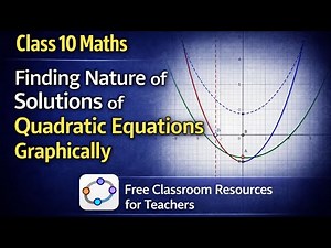 Class 10 Maths | Exercise 3.16 | Finding Nature of Solutions of Quadratic Equations Graphically