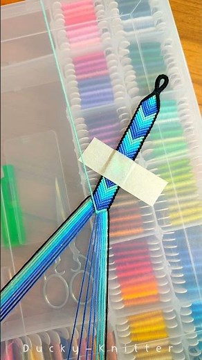 Tying a Chevron Friendship Bracelet — so satisfying💙 #diy #handmade