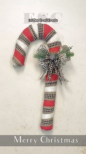 15K views · 516 reactions | Candy cane wreath turned rustic in rustic farmhouse style Christmas decor. Happy crafting everyone! #craftvideos #diychristmasdecor #happycrafting #farmhousedecor #rusticcrafts #Christmas #crafting #diycrafts #HolidaySeason | Eat Sleep Craft Create | Facebook