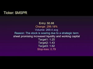 Stock Alerts | Nov 03, 2025 | MSPR, TERN