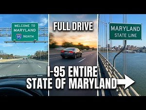 Driving on Interstate 95 through Entire State of Maryland