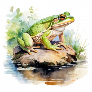 19 Green Frog Clipart, Toad Clipart, Printable Watercolor Clipart, High Quality Png/jpgs, Digital Download, Paper Craft, Junk Journals - Etsy