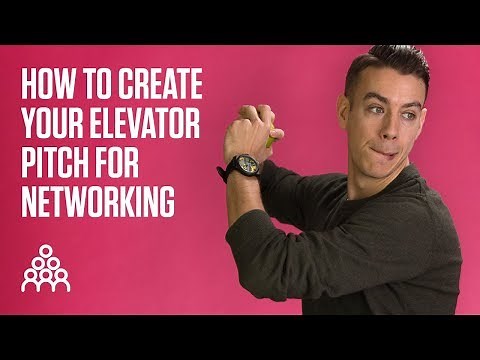 How to create your elevator pitch for networking