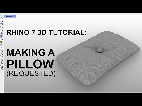 Rhino 3D Tutorial: Modelling a Pillow (requested) [犀牛3D教程：枕头建模]