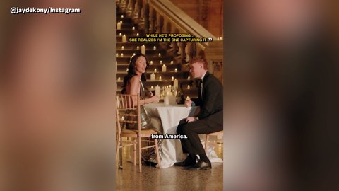 Man Proposes To Girlfriend, Then She Notices Who Is Filming