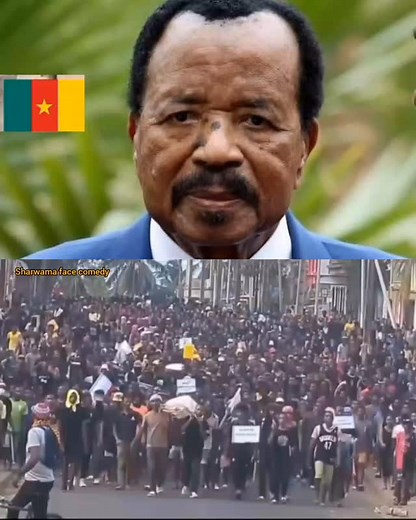 10K reactions · 1.3K shares | What is happening in Cameroon massive prot@sts Note: The president is 92 years and has been in power for 43 years have announce winer in 2025 guys Can this happen in Nigeria vote he is not going anywhere what is happening in Africa | Sharwama face comedy | Facebook