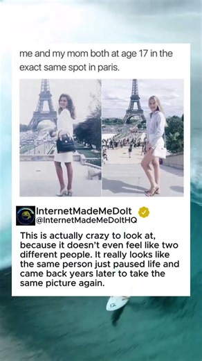 This is actually crazy to look at… the exact same spot in Paris.