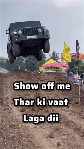 Showoff Stunt with Thar 😨 Big Damage After Jump #shorts #thar