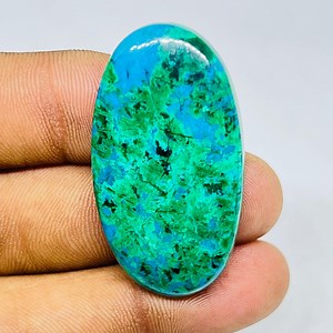 Peruvian Chrysocolla Cabochon: Blue-green Healing Crystal, 79 Carat - Etsy