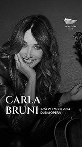 Known for her gentle voice and subtle melodies, catch Carla Bruni at Dubai Opera on 27 September! For heartfelt lyrics and classic hits, secure your tickets now at https://www.visitdubai.com/en/whats-on/dubai-events-calendar/carla-bruni-live to witness this acclaimed Italian-French singer-songwriter. النجمة ""كارلا بروني"" التي تتميز بصوتها اللطيف وألحانها الرقيقة في حفل مباشر في دبي أوبرا يوم 27 سبتمبر! لتستمتعوا بكلمات الأغاني الرائعة والألحان المذهلة، اضمنوا تذاكركم الآن عبر https://www.visit