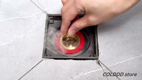 Downspout Universal Brass Floor Drain core, Shower Floor Drain backflow Preventer, Suitable for 1.4''-2.0'' Caliber (1, Brass)