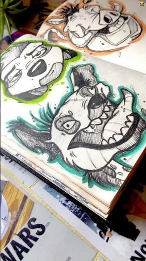 90s cartoon movie “SHENZI” sketch from the lion king