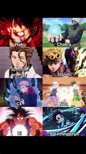 WHICH POWER IS THE COOLEST? 🔥 (Haki, Stands, Nen, Ki, Chakra) | Anime Powers Tier List #shorts #fyp