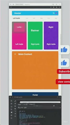 Responsive Grid layout #codewith_Farhatbaltistani#short#viral#trending #video