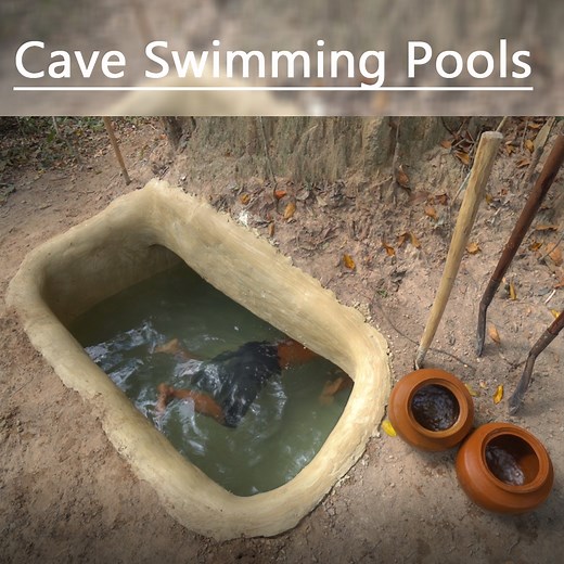 Cave Swimming Pools By 2Men | Survival Builder Viral