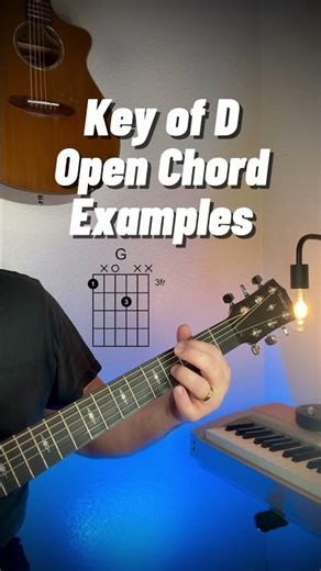 Open Chord Examples | Key of D | Beautiful Chords #chordprogression #guitarteacher #praiseandworship