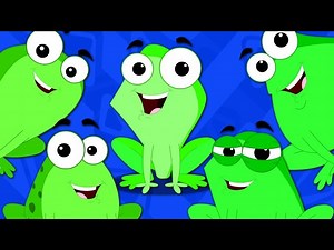 Five Little Frogs | Nursery Rhymes | Frogs Song | Kids Rhymes - Videos For Kids