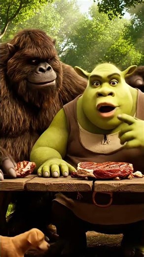 Bigfoot and Shrek Cooking a Puppy?! 🐶😱