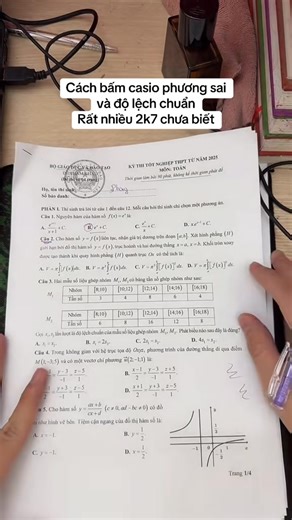 Cách bấm máy tính Phương sai và độ lệch chuẩn mà 2k7 phải nhớ nha🍀🍀🍀 | Anh Shiper Toán