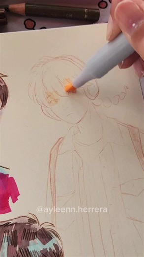 Sketchbook Doodles of Ranma Using Copic Markers