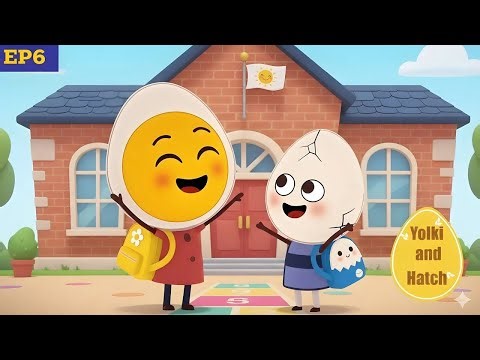 Hatch’s Big First Day in school | Yolki & Hatch | EP 6 | English Dubbed Animated Cartoon for Kids