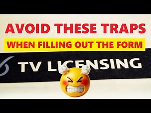 How To Fill In Your TV Licence Form Correctly! WATCH OUT!