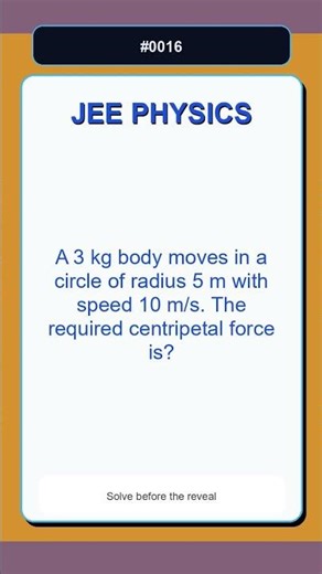 JEE Physics Exam Practice Question 0016 | Circular Motion