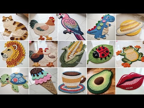 Crochet Home Decor Ideas And Items, Crochet Rug design , diseño de alfombra de crochet