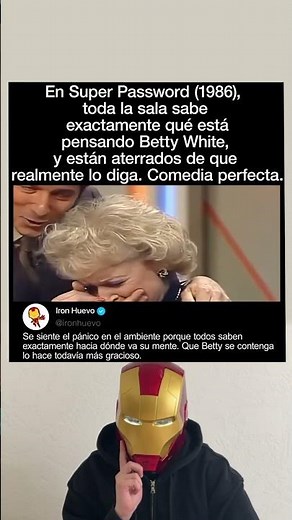 En Super Password (1986), todos saben la respuesta y esperan que Betty White no la diga.