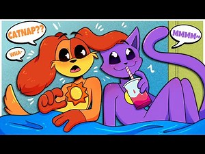 CatNap X DogDay's Cuddly SleepOver | Poppy Playtime Chapter 3┃Comic Dub
