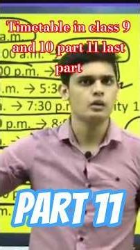 Toppers daily follow timetable in class 9 and 10 part 11 #topper study