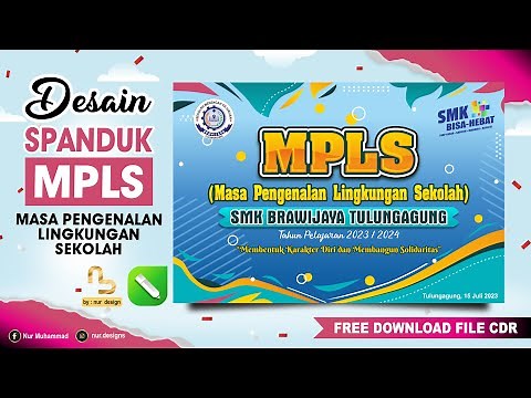 Desain Banner MPLS Masa Pengenalan Lingkungan Sekolah (Free CDR) - #nurdesigns