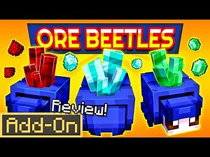 Minecraft Bedrock Survival: ORE FARMS with ORE BEETLES ADDON in-depth Review