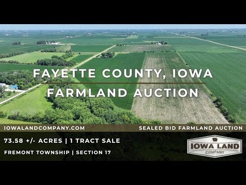 Fayette County, Iowa 73.58 +/- Acre Sealed Bid Farmland Sale