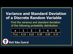 Variance and Standard Deviation of a Discrete Random Variable | Statistics and Probability