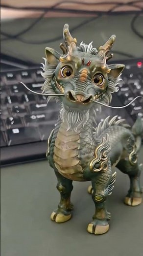 This Little One Has Quite the Temper! 😤🦊💕 But Who Can Resist a Clingy Little Qilin? #Qilin #pets