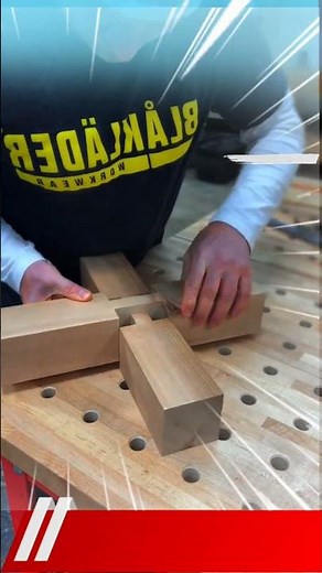 Square peg through a bridle joint #woodworking #tools #joinery #shortvideo