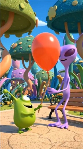 Alien Balloon Chaos 😲👽 #Shorts #Funny