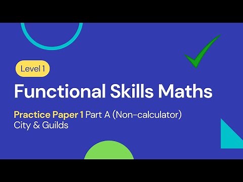 Level 1 Functional Skills Maths Practice Paper 1 Part A (Non-calculator) City & Guilds