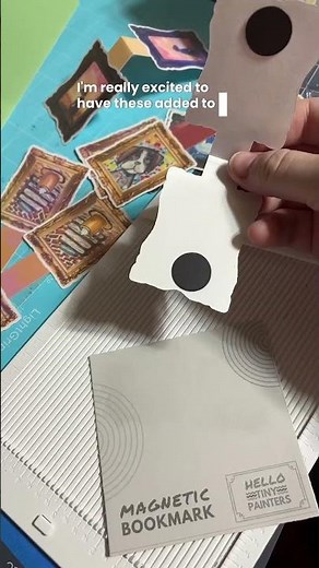 How to make magnetic bookmarks out of tiny art. #tinyart #creativemakers #hellotinypainters