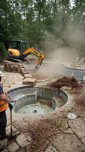 Dirty Swimming Pool Turned Crystal Clear 😱 | Satisfying Cleaning Timelapse