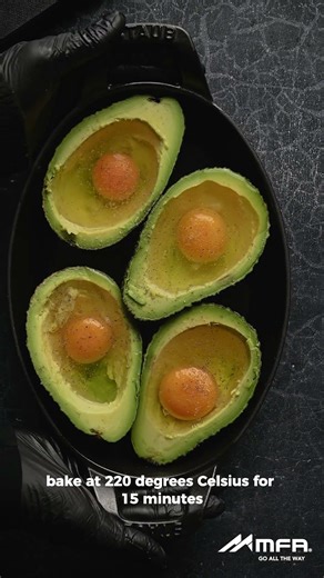 Baked avocado eggs with crispy bacon beats everything #breakfastrecipe #shorts #tasty