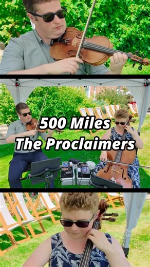 500 Miles – Violin & Cello 🎻 Live at Norwood Park Wedding #shorts