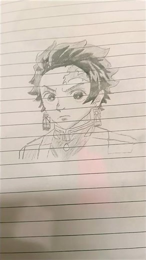 part 1 1️⃣🥇tanjiro drawing #art 🎨🖌️🤗😁❣️🙏🏻🙏🏻🥺