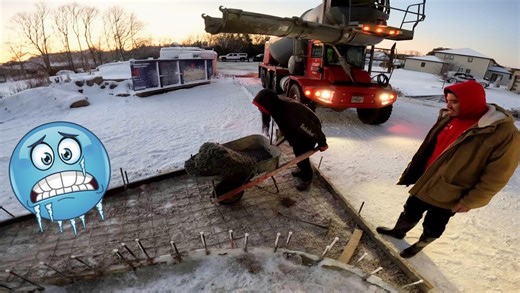 Concrete work in winter