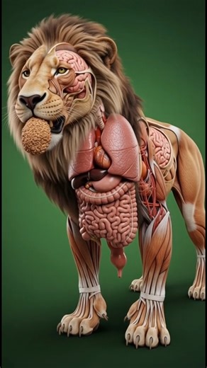 What Happens Inside a Lion After Eating Mash? #shortsfeed #ytshorts #lion