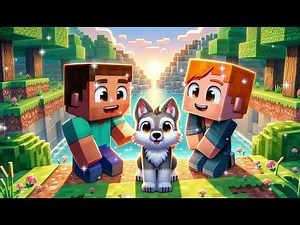 Minecraft Sleep Story For Kids - Steve and Alex Rescue Wolfie the Wolf Cub