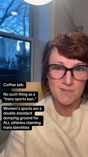Amy E. Sousa on Instagram: "Coffee Talk! Don’t let women’s sports be a double standard dumping ground for men with identity issues!!!! There’s plenty is no such thing as a “trans ban.” This is not an identity based ban. Women who claim new identities will still compete with women. This is a SEX based ban for men and boys to protect women and girls."