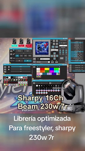 Librería Profesional para Sharpy 230W en FreeStyler
