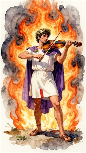 The Nero fiddle myth is fake. Truth is way darker 🔥 #history #rome #mythology #facts